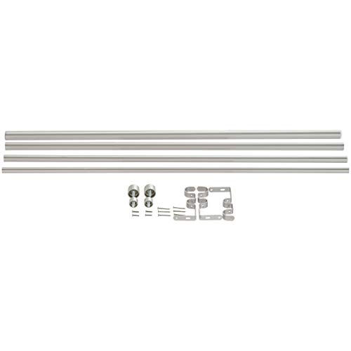 Amazon Basics Barra de la cortina, doble - 36 - 72", Níquel