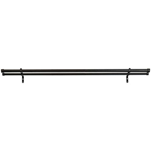 Amazon Basics Barra de la cortina, doble - 72 - 144", Negro