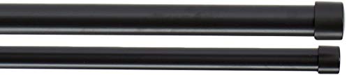 Amazon Basics Barra de la cortina, doble - 72 - 144", Negro