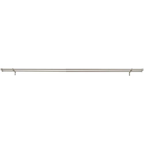 Amazon Basics Barra de la cortina, doble - 72 - 144", Níquel