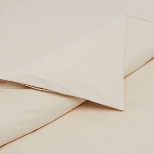 Amazon Basics - Juego de cama de franela con funda nórdica - 230 x 220 cm/50 x 80 cm x 2, Beige