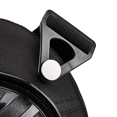 Amazon Basics - Rodilleras profesionales, relleno de espuma resistente, cómoda almohadilla de gel, con clips fácilmente ajustables, negro, 1 par