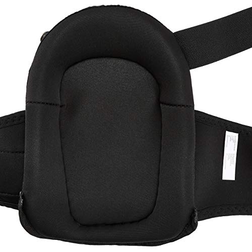 Amazon Basics - Rodilleras profesionales, relleno de espuma resistente, cómoda almohadilla de gel, con clips fácilmente ajustables, negro, 1 par