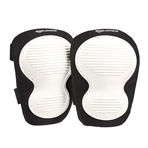 AmazonCommercial - Rodilleras antirrasguños, 24 cm, 1 par, color blanco