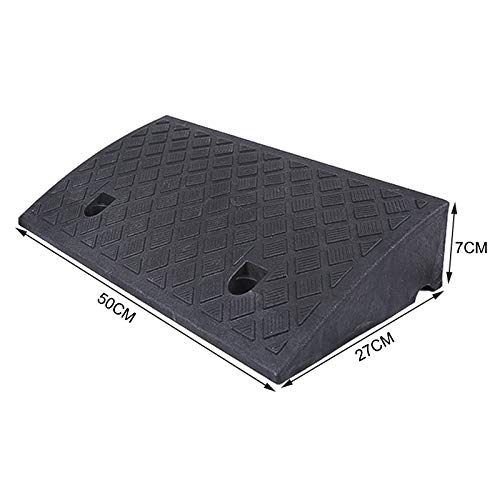 AMSXNOO Rampa de Carga, Rampas De Bordillo De Plástico Antideslizantes Portátiles Rampas De Umbral Ligeras para Coche, Scooter Caravana Silla De Ruedas Acera Bicicleta Motocicleta