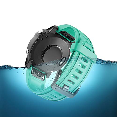 ANBEST Pulsera de Silicona Compatible con Fenix 6S/Fenix 6S Pro/Fenix 5S Correa, 20mm de Repuesto Deportiva Liberación Rápida Banda para Fenix 5S Plus/D2 Delta S Smart Watch, Menta