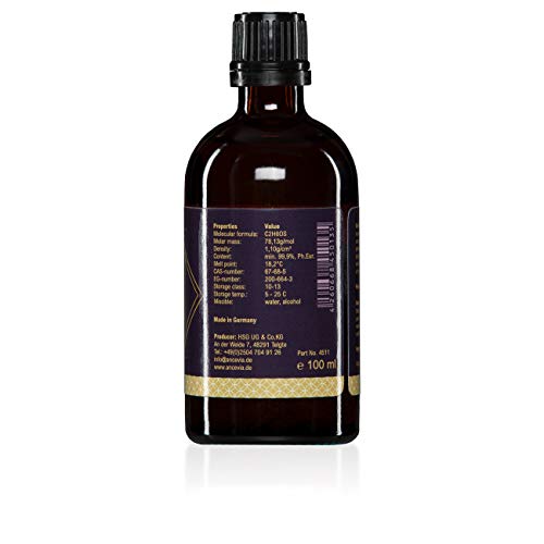 ANCEVIA® - DMSO 100 ml - 99.9% Pureza Ph. Eur. - Dimetilsulfóxido – pureza farmacéutica - en botella de vidrio ámbar