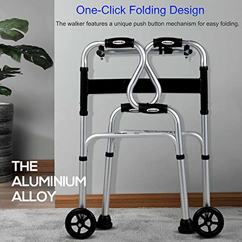 Andador Andadores para Ancianos Adultos Andador Con Ruedas Plegable Para Personas Mayores, Adultos Altos, Ancianos Y Discapacitados - Ayuda Médica Para Caminar De Alta Resistencia Con Ruedas, Para Alt