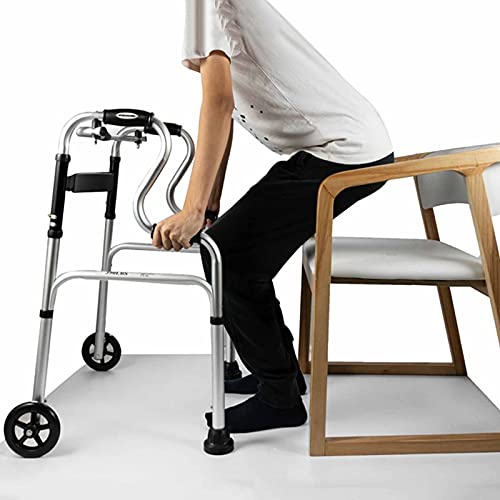 Andador Andadores para Ancianos Adultos Andador Con Ruedas Plegable Para Personas Mayores, Adultos Altos, Ancianos Y Discapacitados - Ayuda Médica Para Caminar De Alta Resistencia Con Ruedas, Para Alt