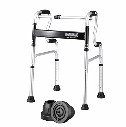 Andador Andadores para Ancianos Adultos Mayores Altos Caminante Vertical Sin Ruedas, Ayuda Para Caminar De Pie Plegable / Andador Para Personas Mayores, Hombres Grandes Y Discapacitados Movilidad Limi
