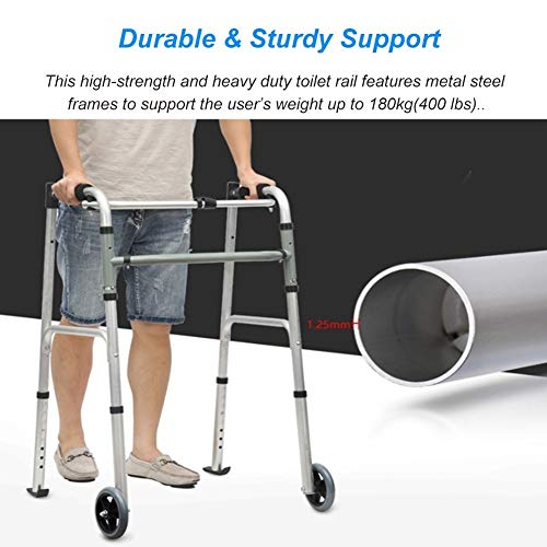 Andador Andadores para Ancianos Andadores para personas mayores de edad avanzada, andador vertical progresivo de pie alto, ayuda de paso de balanceo de alta resistencia ajustable, carga 180 kg (400 li
