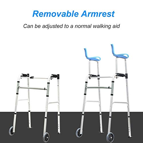 Andador Andadores para Ancianos Andadores para personas mayores de edad avanzada, andador vertical progresivo de pie alto, ayuda de paso de balanceo de alta resistencia ajustable, carga 180 kg (400 li