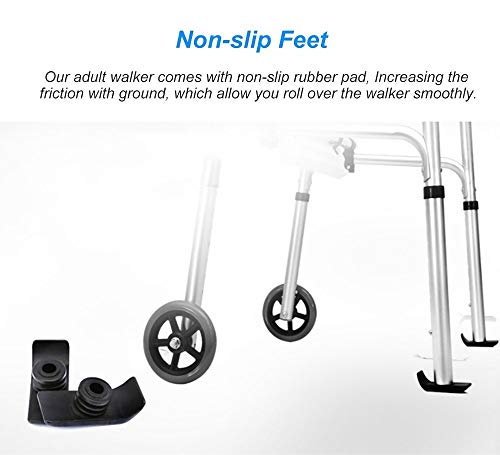 Andador Andadores para Ancianos Andadores para personas mayores de edad avanzada, andador vertical progresivo de pie alto, ayuda de paso de balanceo de alta resistencia ajustable, carga 180 kg (400 li