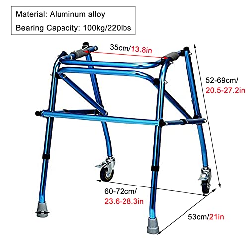 Andador Andadores para Ancianos Plegable Caminante Para Niños Con Ruedas, Laminación Vertical Caminante Rodante Altura Ajustable Caminante Médico, Para Niño Con Discapacidad Con Parálisis Cerebral