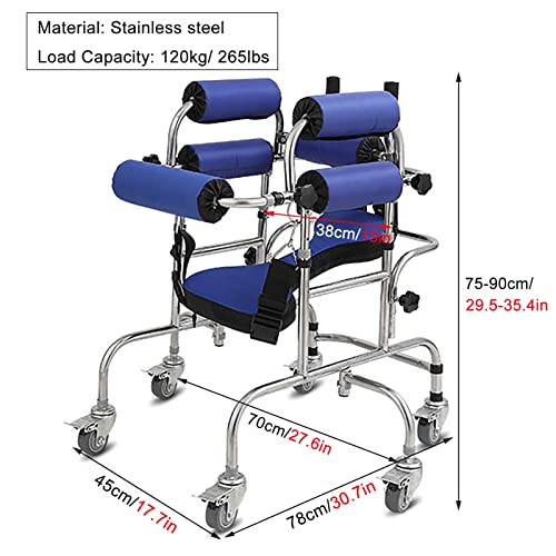 Andador Andadores para Ancianos Walker Se Desliza para Niños con Parálisis Cerebral, Altura Ajustable Ligero Andador Andador Acero Inoxidable Ayuda A La Movilidad para Niños con Discapacidad
