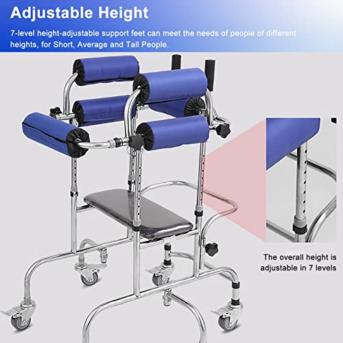 Andador Andadores para Ancianos Walker Se Desliza para Niños con Parálisis Cerebral, Altura Ajustable Ligero Andador Andador Acero Inoxidable Ayuda A La Movilidad para Niños con Discapacidad