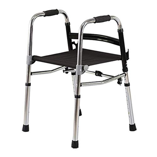 Andador para Ancianos Walker, Ligero, Plegable, Ayuda for caminar ajustable, Manejo Médico, Aleación de aluminio, Anciano, Caminante, Discapacitado, Rehabilitación de hemiplejia, 4 patas, Caña