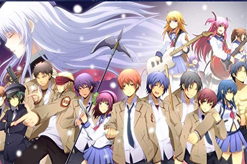 Angel Beats Pintura Decorativa 500/1000/1500 Pieza del Rompecabezas for los Adultos Tecnología Medios Piezas encajan Perfectamente descompresión de Dibujos Animados de Anime (Size : 300pcs)