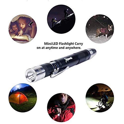 Antorcha UV LED Pen Light Torch Mini Antorcha UV Linterna, Mini bolsillo Linterna Penlight LED Super pequeña impermeable AAA LED Pen Light Antorcha linterna para médico Enfermera Camping Fishing Led L