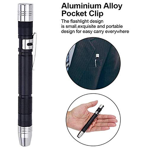 Antorcha UV LED Pen Light Torch Mini Antorcha UV Linterna, Mini bolsillo Linterna Penlight LED Super pequeña impermeable AAA LED Pen Light Antorcha linterna para médico Enfermera Camping Fishing Led L