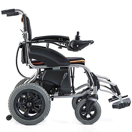 AOLI Portátil silla de ruedas plegable para trabajo pesado movilidad eléctrica, silla ligera de alimentación, 360 ° Palanca de mando motorizado Sillas de ruedas, motos, para los inválidos de edad ava