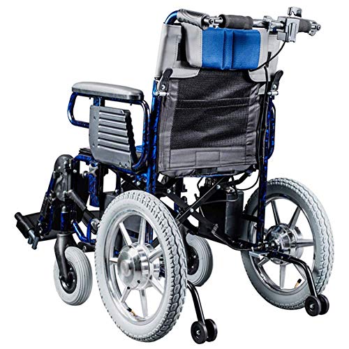 AOLI Portátil silla de ruedas plegable para trabajo pesado movilidad eléctrica, silla ligera de alimentación, 360 ° Palanca de mando motorizado Sillas de ruedas, motos, para los inválidos de edad ava