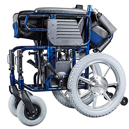 AOLI Portátil silla de ruedas plegable para trabajo pesado movilidad eléctrica, silla ligera de alimentación, 360 ° Palanca de mando motorizado Sillas de ruedas, motos, para los inválidos de edad ava