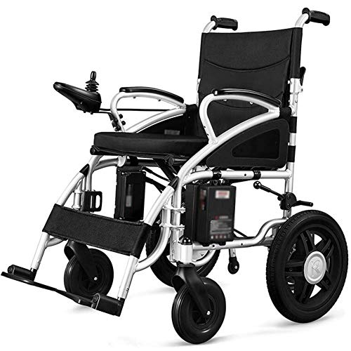 AOLI Portátil silla de ruedas plegable para trabajo pesado movilidad eléctrica, silla ligera de alimentación, 360 ° Palanca de mando motorizado Sillas de ruedas, motos, para los inválidos de edad ava