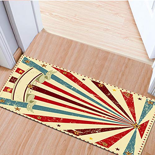 Aoutecen Alfombra de Estilo Vintage, cómoda, Buena absorción de Humedad para el Uso de la Cocina del vestíbulo(40cm×120cm)