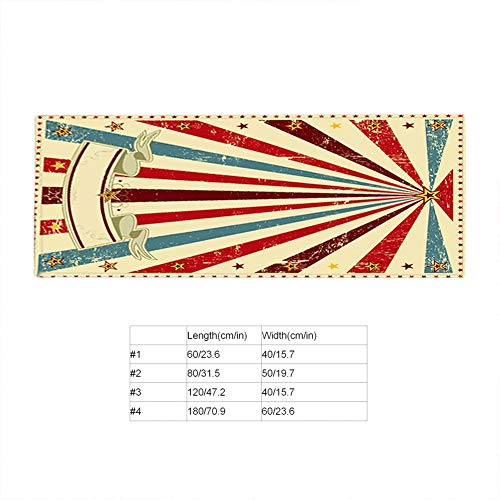 Aoutecen Alfombra de Estilo Vintage, cómoda, Buena absorción de Humedad para el Uso de la Cocina del vestíbulo(40cm×120cm)