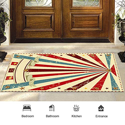 Aoutecen Alfombra de Estilo Vintage, cómoda, Buena absorción de Humedad para el Uso de la Cocina del vestíbulo(40cm×120cm)