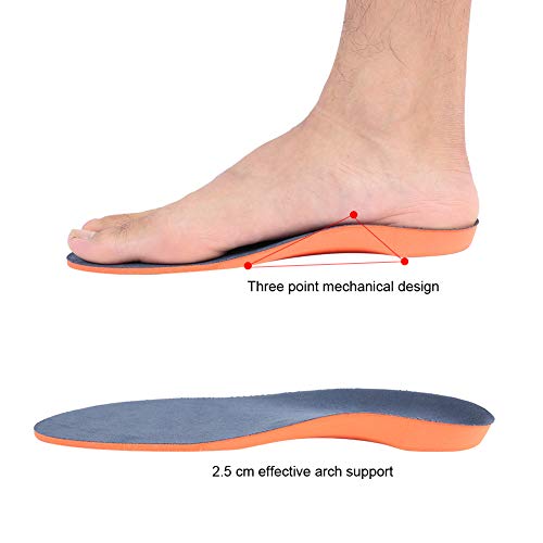 Aoutecen Plantilla Ortopédica Transpirable con Parche De Pie para Mujer para Pie Plano para Uso Doméstico para La Salud del Pie(Naranja, S (38-40))