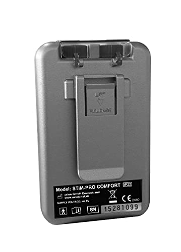 Aparato electroestimulador TENS Stim-Pro Comfort axion + Electrodos tens + Manual + Póster con aplicaciones | Sencillo electroestimulador fácil de usar