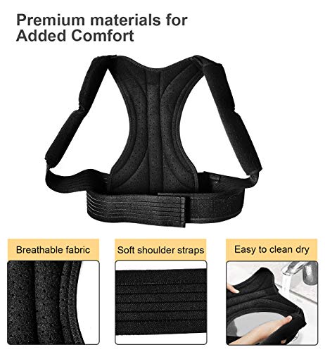 Apark Corrector de Postura, Corrector y Soporte para Columna Vertebral, Alivia Dolor en Cuello, Espalda y Hombros, Ajustable y Transpirable, Mejora la Postura y Proporciona Soporte para la Espalda, S