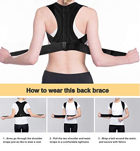 Apark Corrector de Postura, Corrector y Soporte para Columna Vertebral, Alivia Dolor en Cuello, Espalda y Hombros, Ajustable y Transpirable, Mejora la Postura y Proporciona Soporte para la Espalda, S