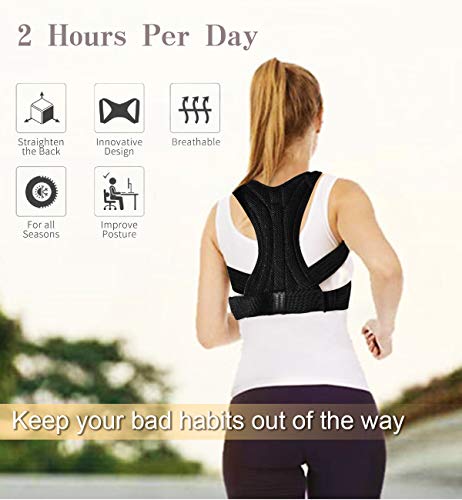 Apark Corrector de Postura, Corrector y Soporte para Columna Vertebral, Alivia Dolor en Cuello, Espalda y Hombros, Ajustable y Transpirable, Mejora la Postura y Proporciona Soporte para la Espalda, S