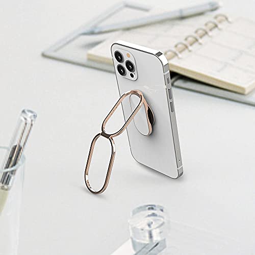 APEKX Soporte de Anillo de teléfono Soporte de Dedo Plegable para Teléfono Celular Agarre Ajustable para Teléfono Inteligente de Mano Metal Magnético Compatible con teléfono Android y iPhone Oro Rosa