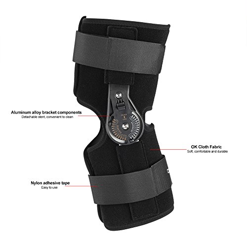 Apoyo articular de la rodilla ajustable soporte ortopédico soporte para correa de tobillo (L)