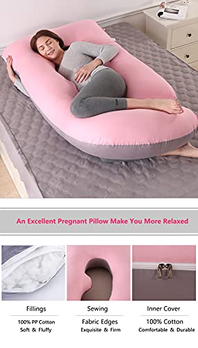 ARNTY Cojin Embarazada Dormir,Almohada Embarazada Dormir Multifuncional en Forma de u,Almohada de Cuerpo para Soporte para Hombros, Caderas, Piernas, Vientre (Gris Estrellas)