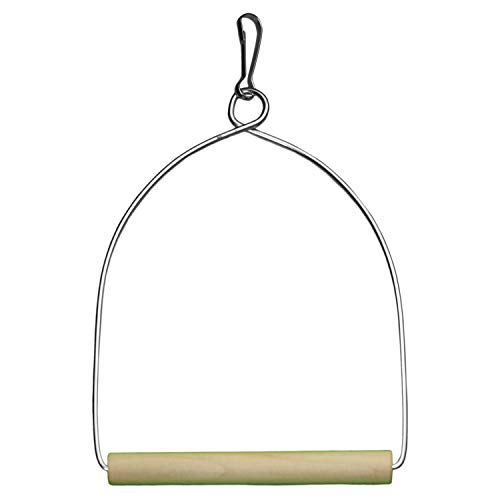 ARQUIVET Columpio de Metal y Madera para pájaros 20,5 cm- Juguetes pájaros - Accesorios de Jaula para pájaros - Columpio para Loros, periquitos, agapornis - Complementos Jaula Aves