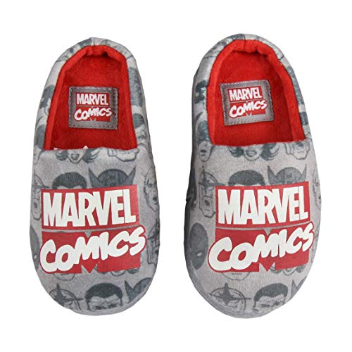 Artesania Cerda Zapatillas DE CASA Abierta Premium Marvel, Gris (Gris C13), 33 EU
