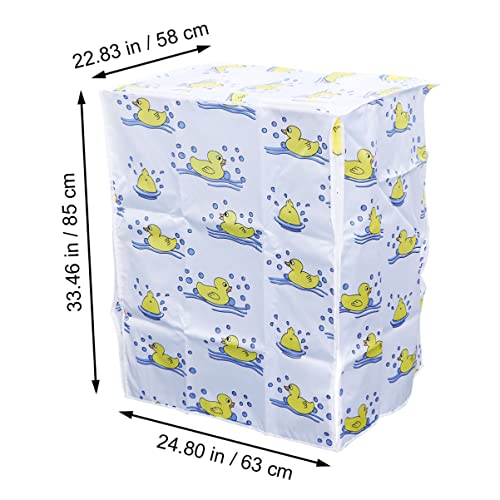 Artibetter Adorable Lavadora Cubierta Impermeable Impermeable Estampado de Rodillos Lavadora de Lavadora Protector de Lavadora para Lavamanos Secadores 1Pc