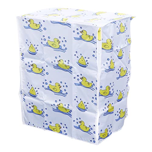 Artibetter Adorable Lavadora Cubierta Impermeable Impermeable Estampado de Rodillos Lavadora de Lavadora Protector de Lavadora para Lavamanos Secadores 1Pc