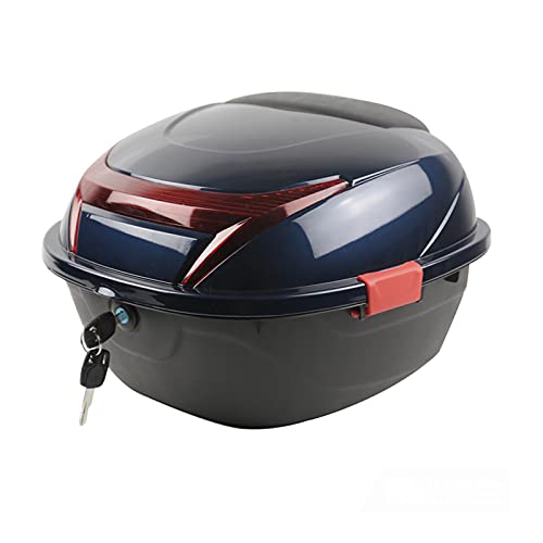 ASDQWER Baúl De Moto,Motocicleta Maletero, con El Respaldo Espesado Y El Cómodo Scooter del Scooter del Tronco De La Motocicleta, para Almacenar Cascos, Ropa Y Guantes,Sapphire Blue