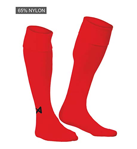 Asioka 200/10 Medias de Fútbol, Sin género, Rojo, 32-36