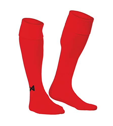 Asioka 200/10 Medias de Fútbol, Sin género, Rojo, 32-36