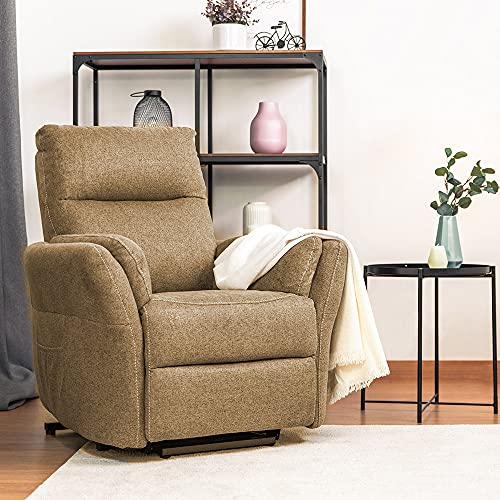 Astan Hogar Sillón Relax con Función Auto-Ayuda (Levanta Personas), Reclinación Eléctrica, Modelo Vito AH-AR10300CH, Chocolate,