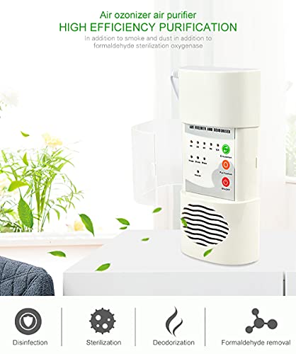 ATWFS Purificador de Aire Generador de Ozon Ionizador, 200 MG/h, Ozono Esterilización Filtros para Cocina, Sala de Mascotas, Sala de Fumadores Doméstico Purificador de Aire