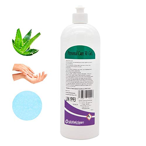 AUTO LABEL Gel Hidroalcohólico manos con Aloe Vera 3 x 1000ml 70% Alcohol Garantizado, Total 3 Litros Hidrogel