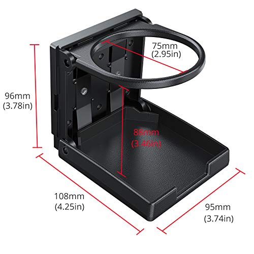 AUTOUTLET 2PCS Portavasos para Coche, Posavasos Coche Ajustable Universal, Portavasos Plegable, Sostenedor de la Bebida Portátil, Impermeables, para Coche, Camión de Automóvil, Barco, Furgoneta